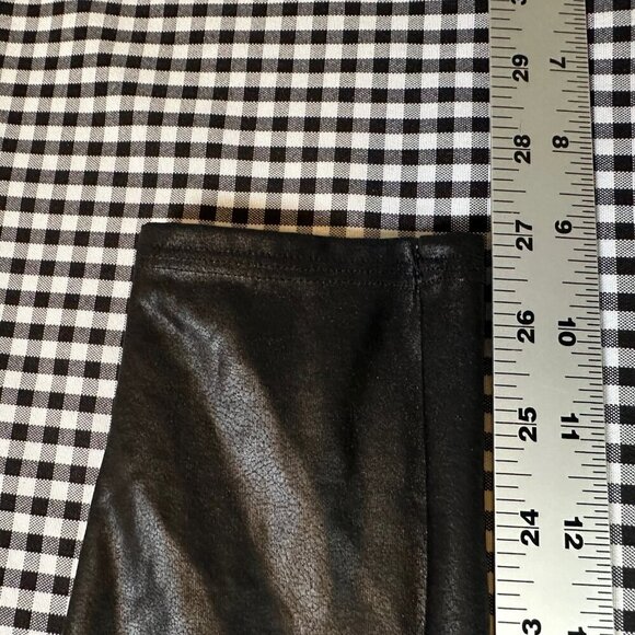 SPANX Faux Leather Shapewear Slimming Leggings in All Black Size X-Large - Picture 4 of 4